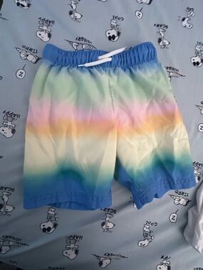 Old Navy Kids' Gradient Rainbow Swim Shorts - Blue, Green, Pink, Yellow